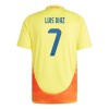 Camiseta de fútbol Colombia Luis Diaz 7 Primera Equipación 2024 - Hombre